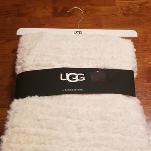 ugg allegra faux fur throw blanket in snow